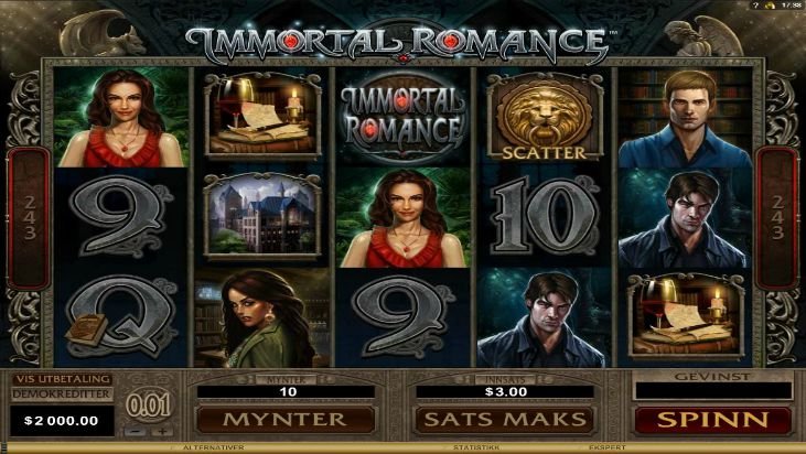 immortal romance casinospill